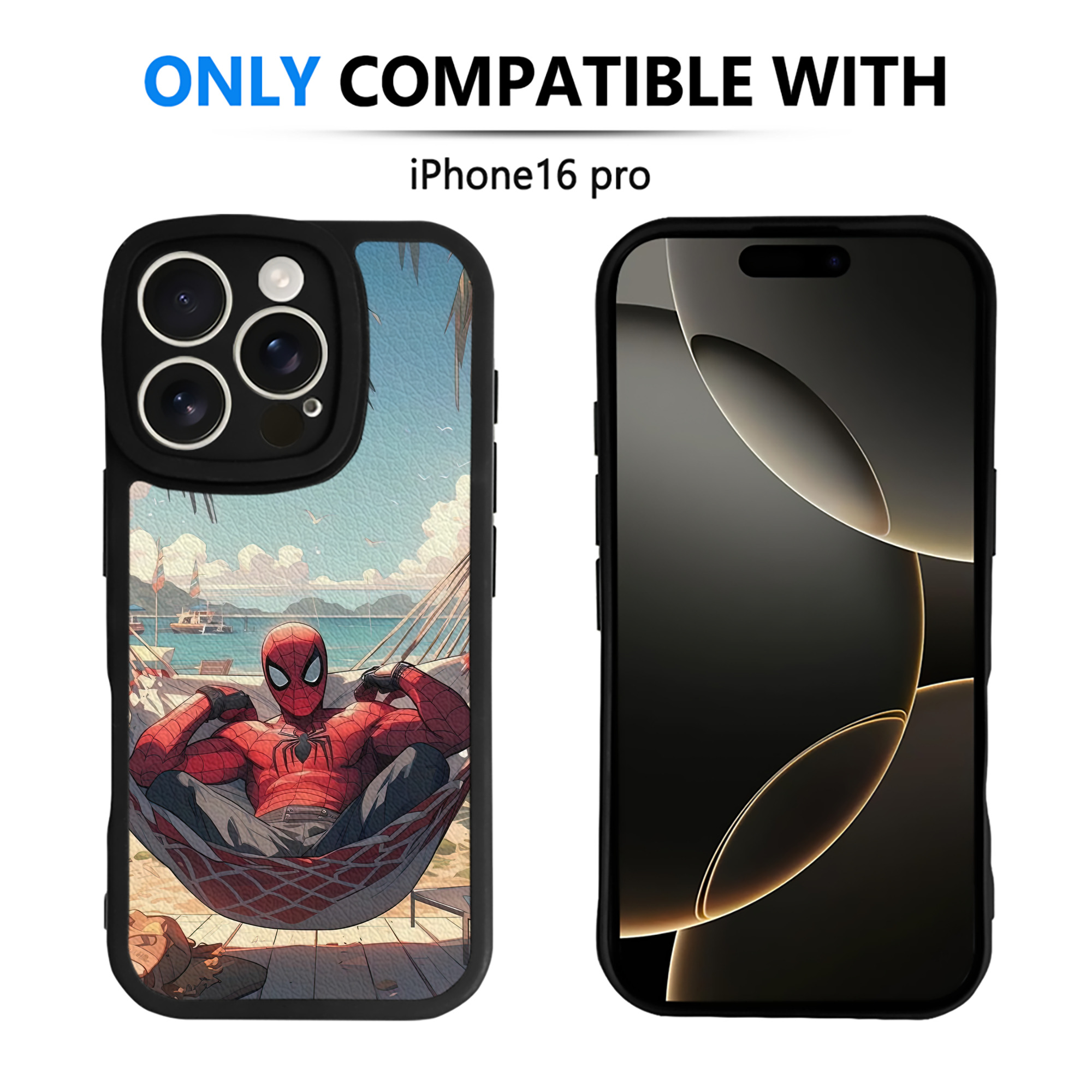 Spider Man スパイダーマン 【iPhone 16シリーズ対応】シリコンスマホケース（レザー調） 材質：シリコン